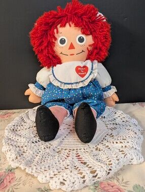 Playskool Heart-to-Heart Raggedy Ann Soft Cloth Doll 1992 Tested And Working!